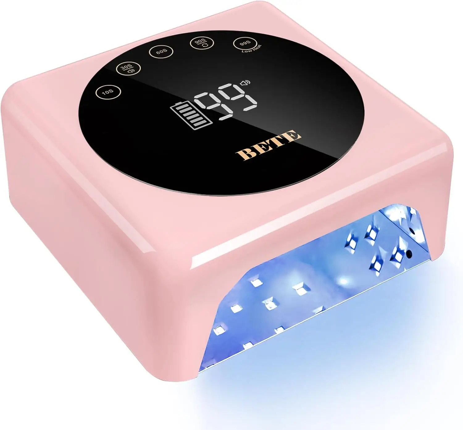 

78W Rechargeable Cordless LED Nail Lamp with Infrared Sensor, LCD Display, 5 Timer Settings, Portable Pink Gel Polish Dryer