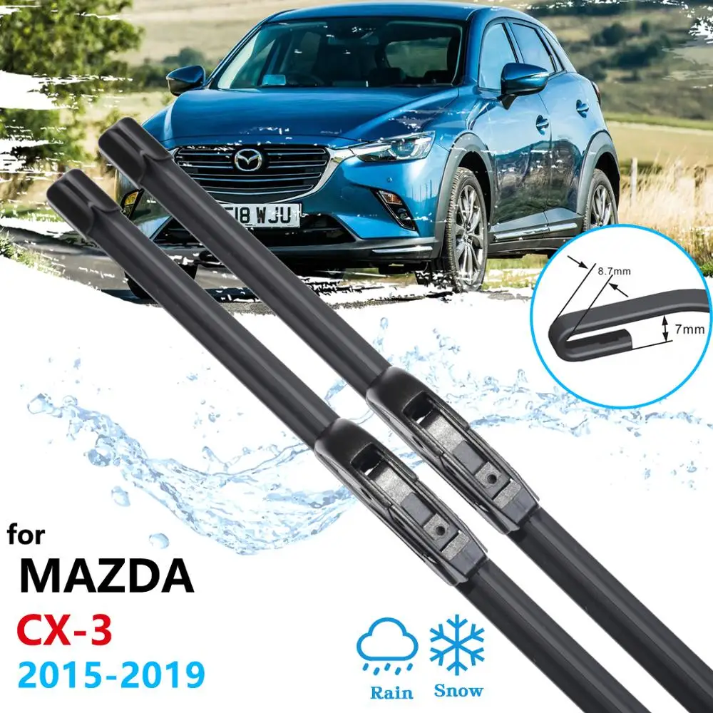 Car Wiper Blades for Mazda CX-3 2015 2016 2017 2018 2019 CX3 CX 3 DK Front Windscreen Windshield Brushes Washer Car Accessories