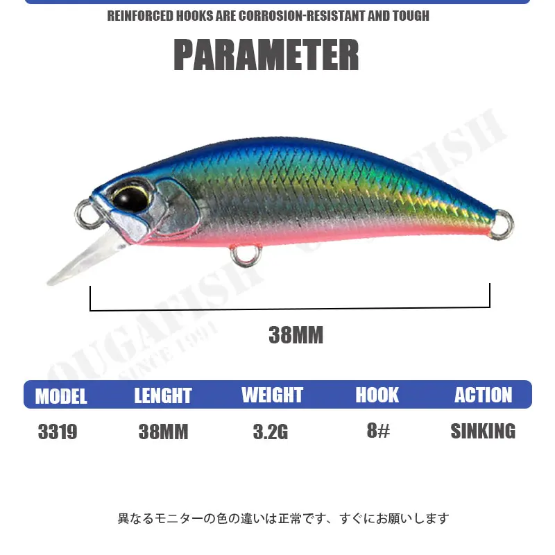Micro Minnow Señuelo Hundente Artificial para Lucio y Carpa - imagen 3