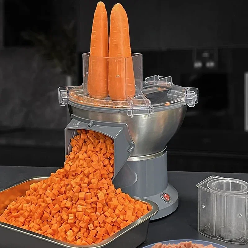 Commercial Electric Dicing Cutter Auto Vegetable Carrot Shredder Slicer Potato Shredding Machine multifunction food Processor