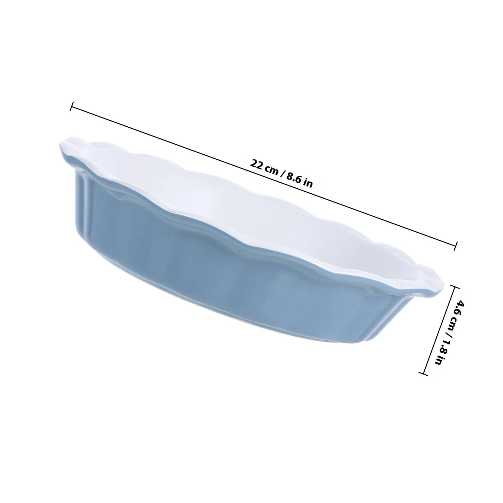 Ceramic Nonstick Pie Dish Deep Baking Pan with Fluted Edge for Pumpkin Pecan Quiche Pizza Baking