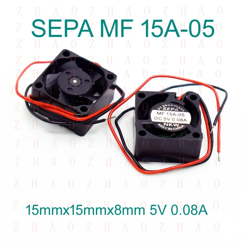 L+ 10pcs for SEPA MF15A-05 15x15x8mm 1508 DC 5V 0.08A Precision Mini DC Cooling fan