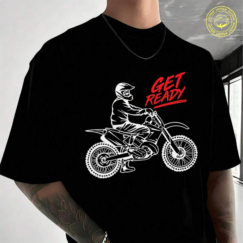 

Men's Moto T-Shirt Motocoross Enduro Climb Fashion Casual Street Style Suitable For Travel And Sports Tee