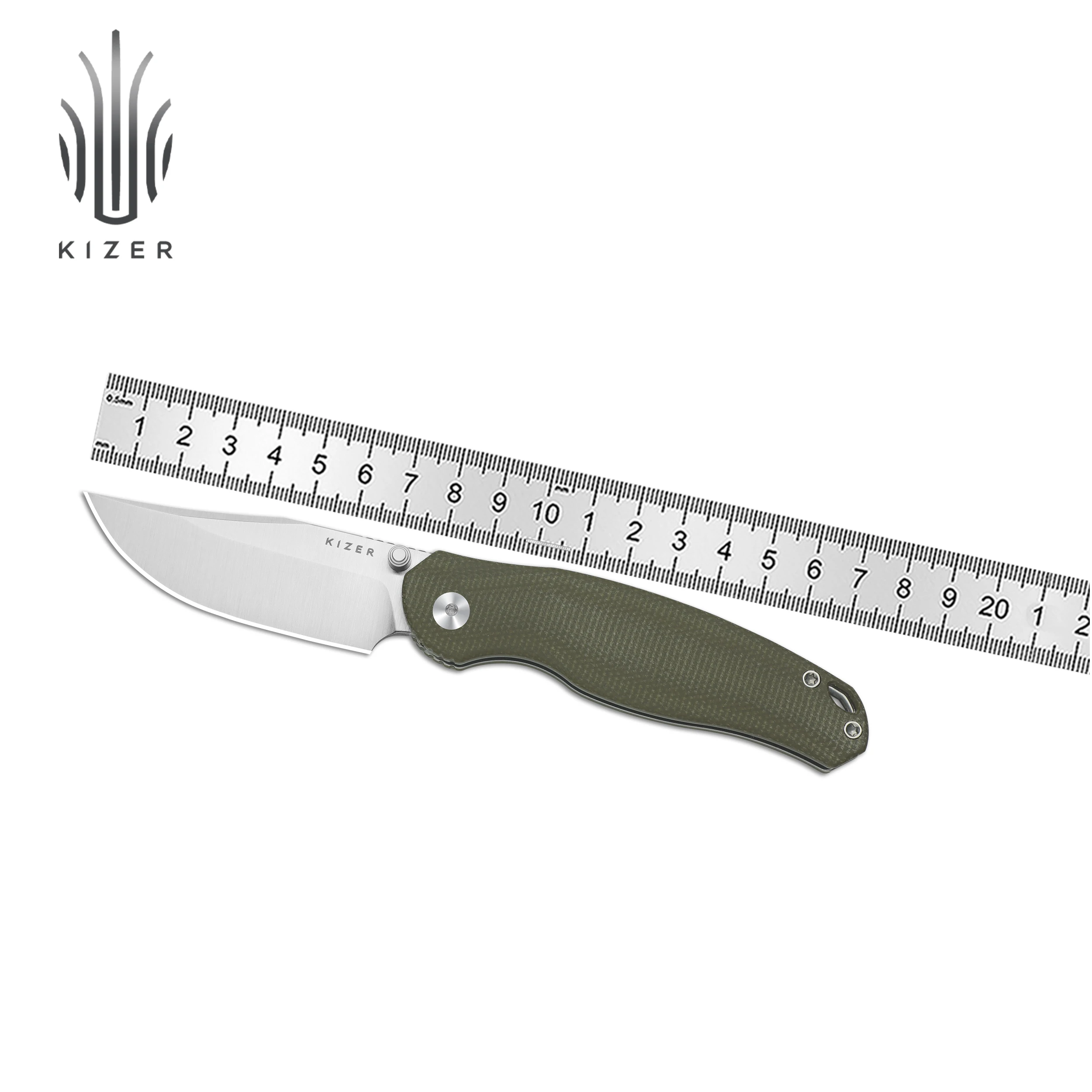 

Kizer EDC Pocket Knife Phoca CC V3780A1/V3780A2/V3780A3 AEB-L Blade With Micarta/Aluminum Handle Outdoor Survival Camping Knives