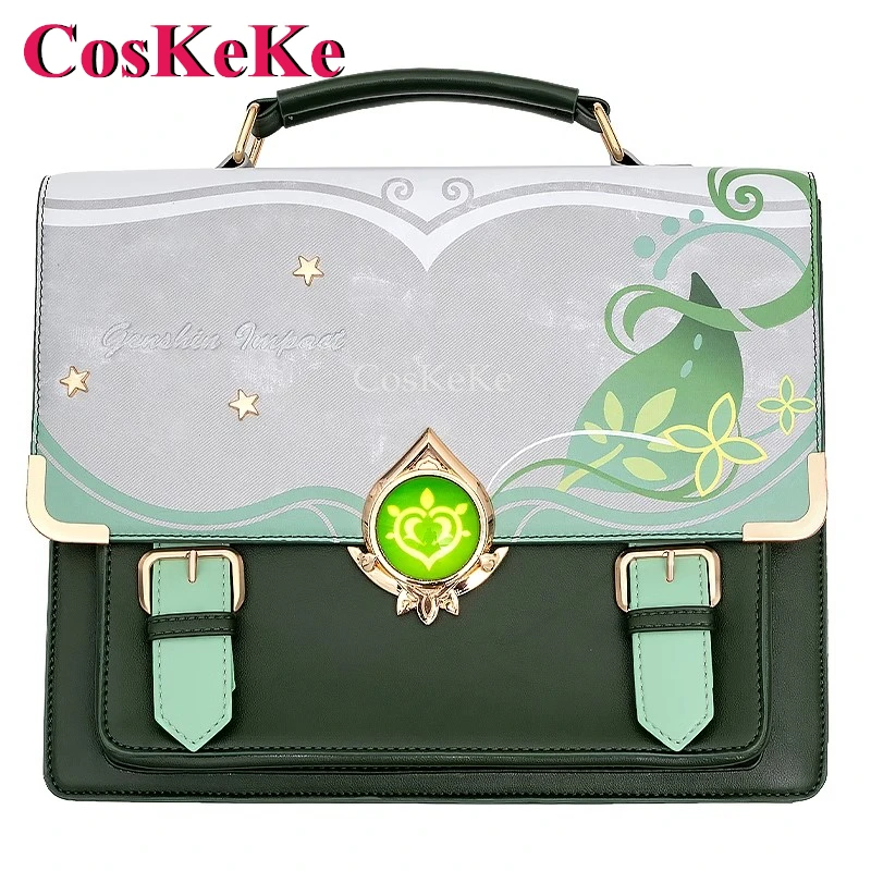 

CosKeKe Nahida Cosplay Game Genshin Impact Theme Impression Pack Daily Preppy Commuter Backpack Messenger Bag Fashion Itabag New