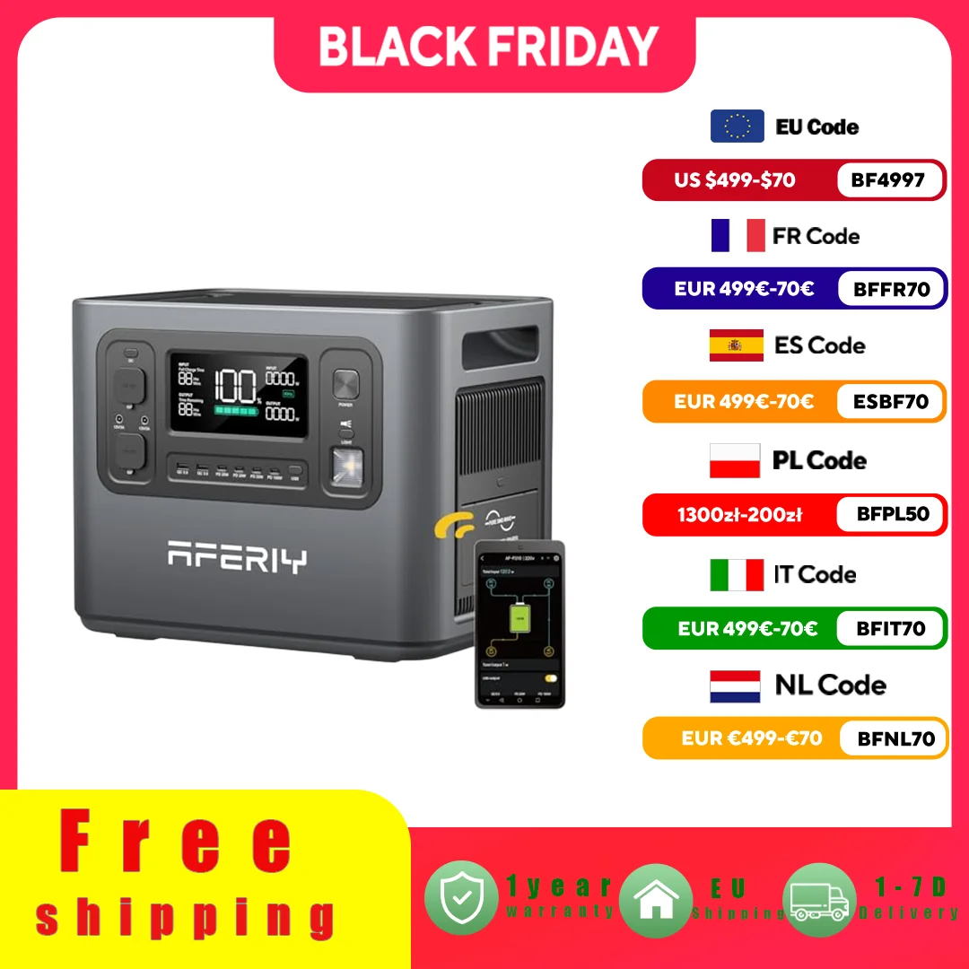 Aferiy P210 Station d’Énergie Portatile 2400W 2048Wh Vraiment fiable pour les urgences, le camping et les coupures de courant