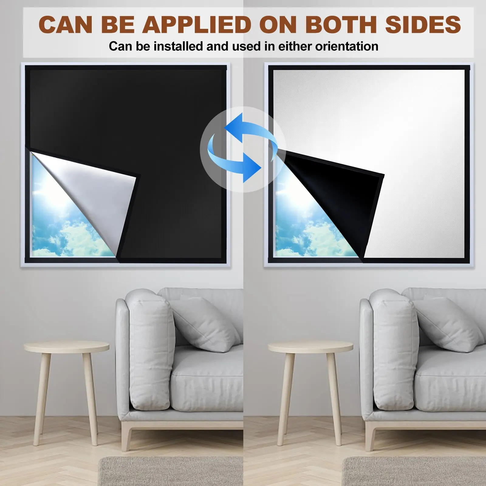 DIY100% Blackout Curtain Fabric | Self-Adhesive, Thermal Insulation, Protection, Privacy Protection and Blackout, Po - view 3