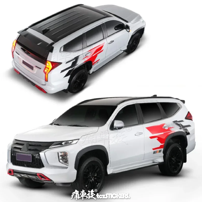 ملصقات سيارة لميتسوبيشي باجيرو سبورت، تعديل خارجي للجسم، فيلم ملصق رياضي أنيق #2