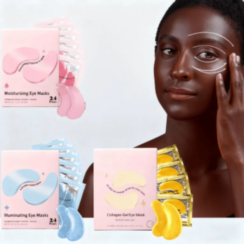 6/24pairs Relax Gel Eye Mask Ice Cooling Eliminate Dark Circles Moisturize Soothing Relieve Fatigue Eye Gel Film Fatigue