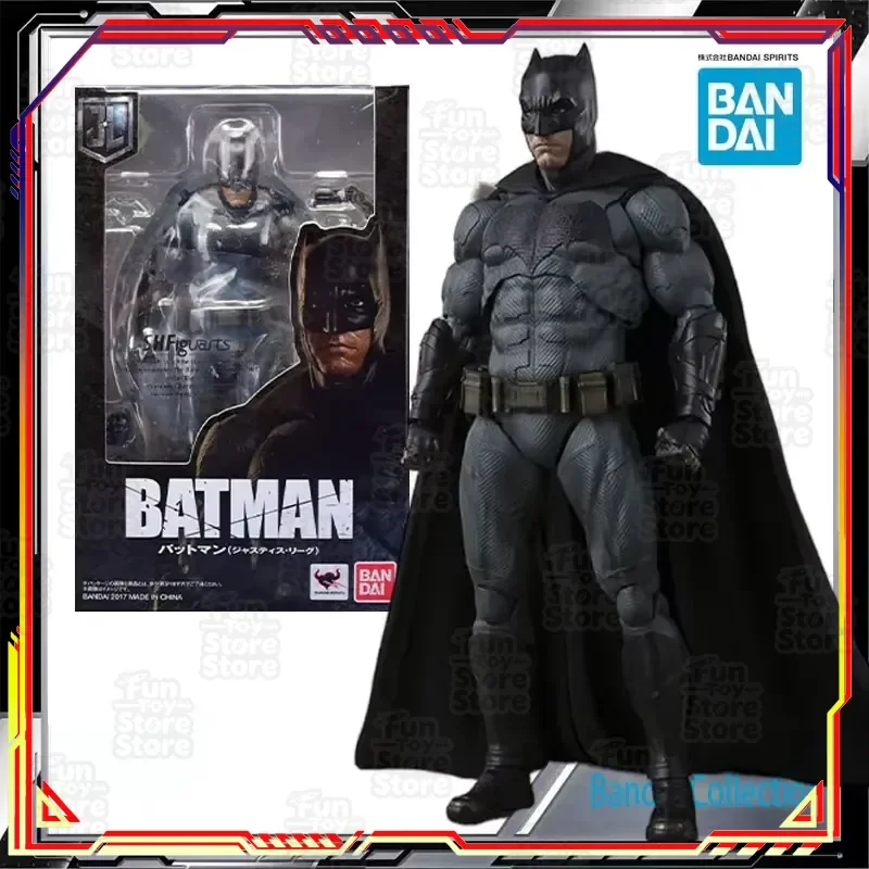

Bandai SHF Justice League Batman Action Figure Model Kit Anime Toy Collectible for Boys 150mm Official Licensed Model Gift