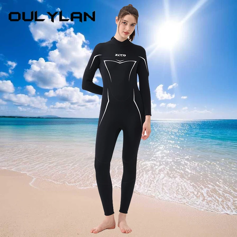 

Oulylan Cold-proof Surfing Scuba Diving Suit 3MM Men Neoprene Wetsuit Snorkeling One Piece Wet Suit Kitesurf Swimming Equipment