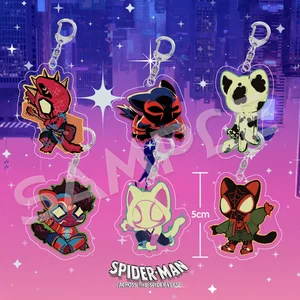 ユニバースのディズニーパンクアクセサリーカワイイ猫COSスパイダーマングウェンマイルキュートキーチェーンペンダント男の子と女の子のためのギフト 10ベストセールスディズニーキャット-1