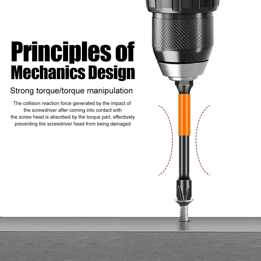 S2 Steel Electric Head High Hardness Magnetic Anti-slip Electric Drill Bit PH2 Strong Magnetic Cross Torque Head Screwdriver