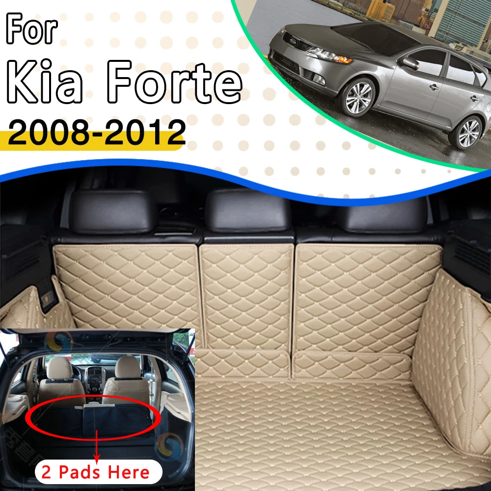 

Car Trunk Mats For Kia Forte Cerato Shuma Koup TD 2008 2009 2010 2011 2012 Waterproof Pads Leather Car Trunk Mat Car Accessories