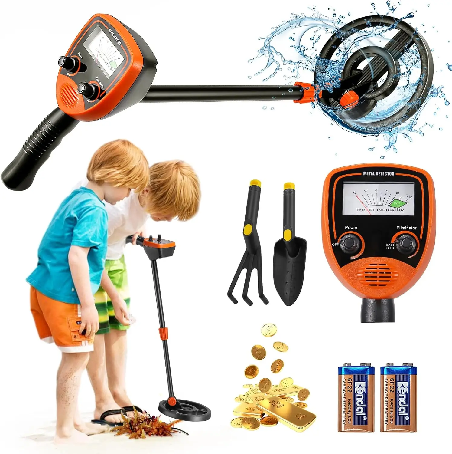 

Metal Detector with LCD Display,Children's Metal Detector, Waterproof Search Coil, High-precision Metal Detector, Metal Detector