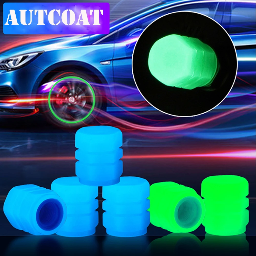 

New Luminous Car Tire Valve Caps Wheel Tyre Rim Stem Covers Dustproof Waterproof for Car Motorcycle Bicycle Glow In The Dark