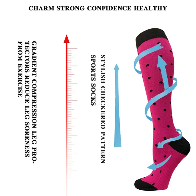 Calcetines de compresión elásticos para hombre, medias médicas para embarazo, promoción de la circulación sanguínea, antifatiga, enfermería, correr