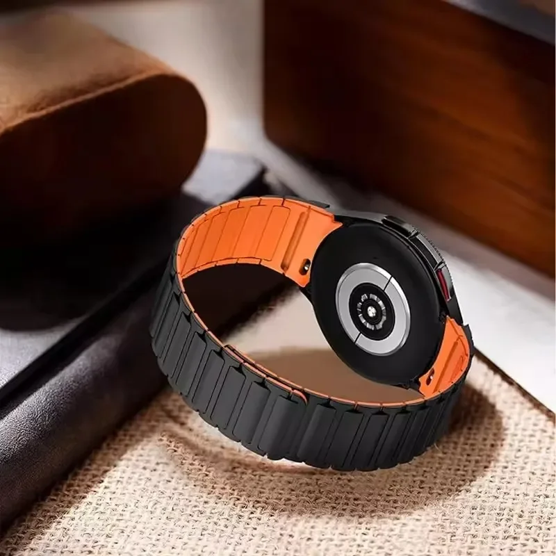 No Gaps 20mm Silicone Magnetic Band for Samsung Watch Galaxy 7 Classic 43mm 47mm 42 46mm 6 5 4 44 40mm Strap 5Pro 45mm Bracelet
