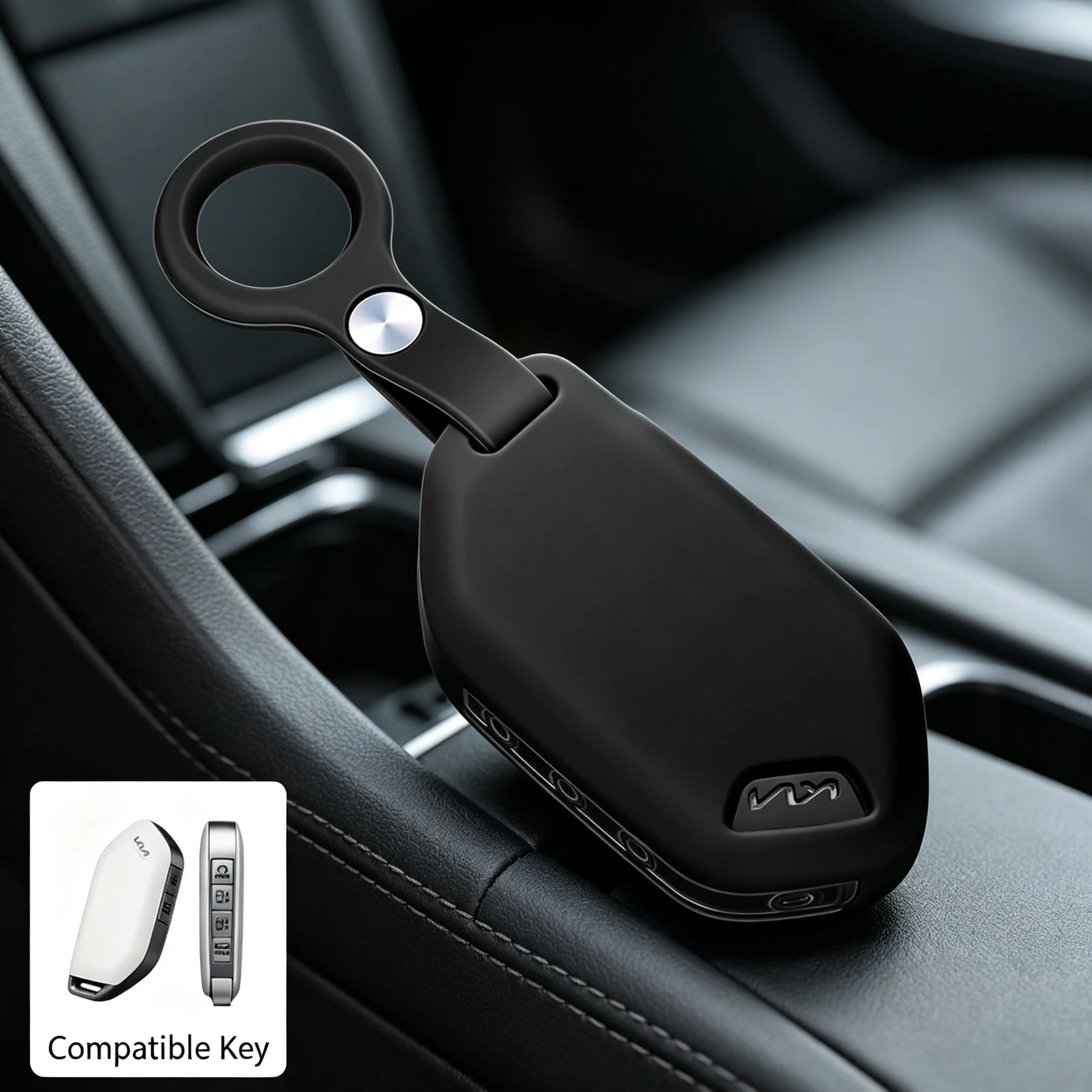 Seidenweiche Schlüsselhülle für Kia K3 EV5 Sorento Perriki Ev9 EV6 Gt 8 Port Carnival 2023 EV6 Cargo Silikon-Smart-Key-Schlüsselkappen-Hülle – Detail 2