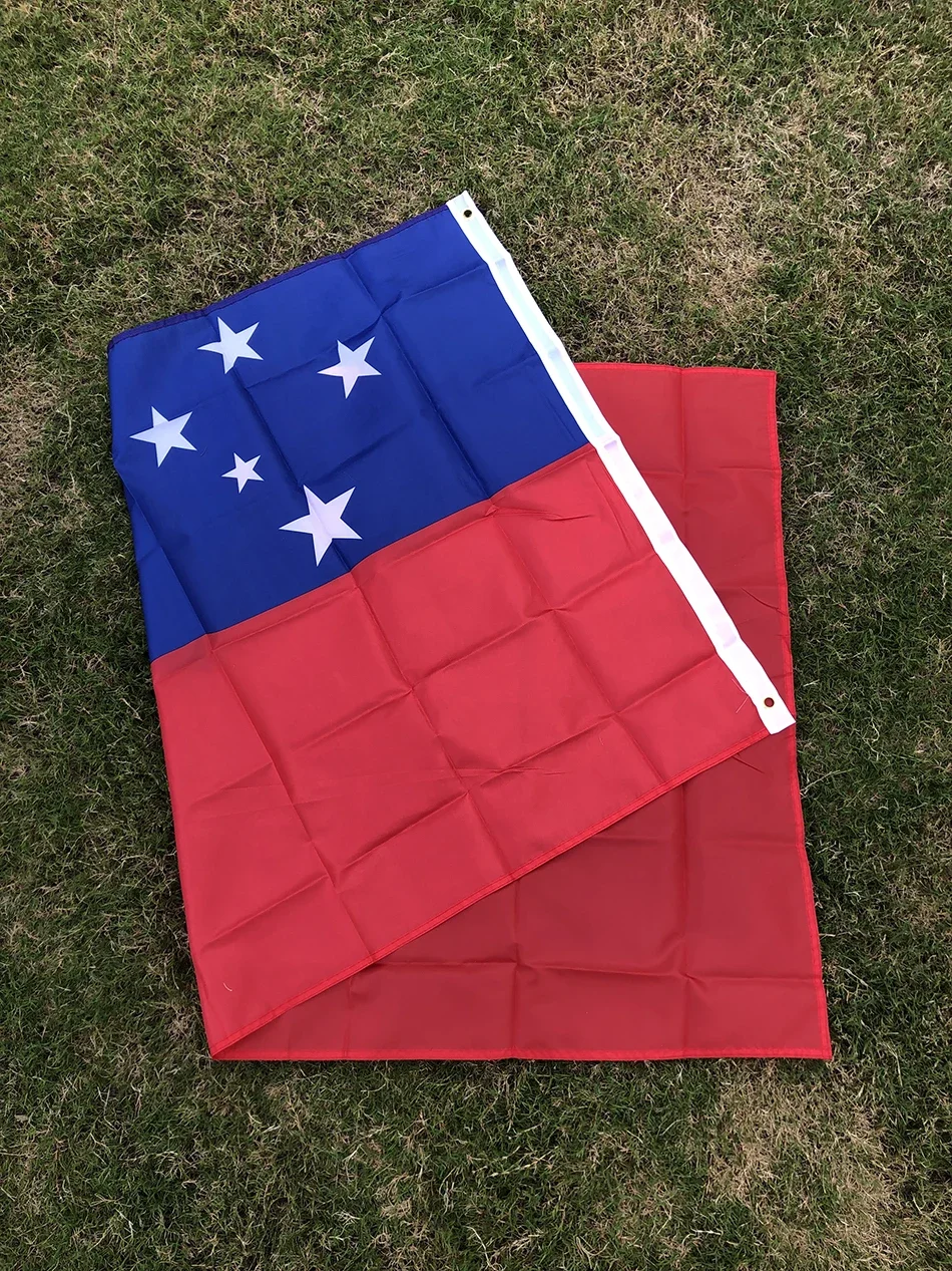 TIKI FLAG 3x5ft ساموا العلم 90x150 سنتيمتر البوليستر WS WSM SAMOA العلم الوطني لتعليق لافتة الديكور