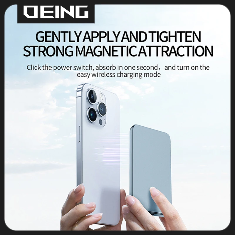 10000mAh Slim Magnetic Powerbank For Magsafe Power Bank Wireless Fast Charger Portable Battery For iPhone Xiaomi Huawei Samsung