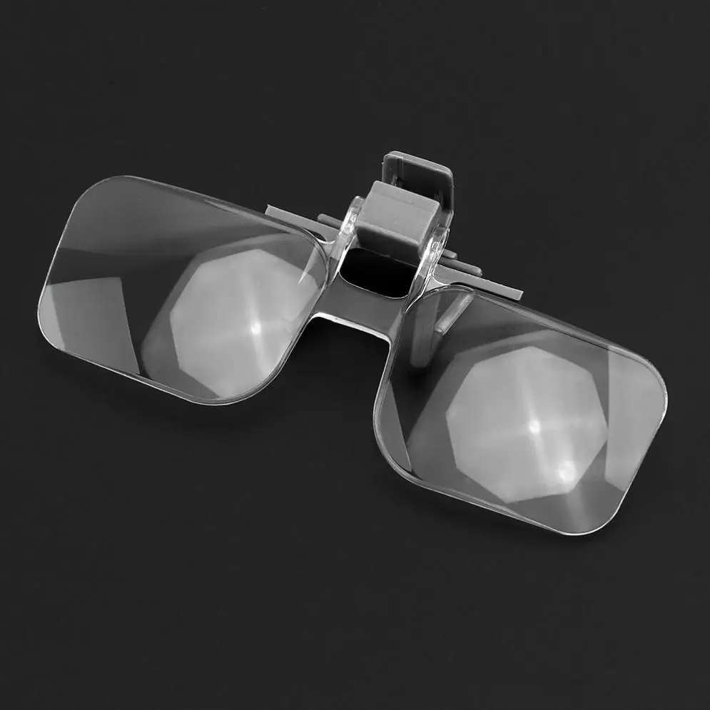 2X ABS Acrylic Lens Magnifier for Reading Stamp Collecting Portable Magnifying Glass with Black Bag