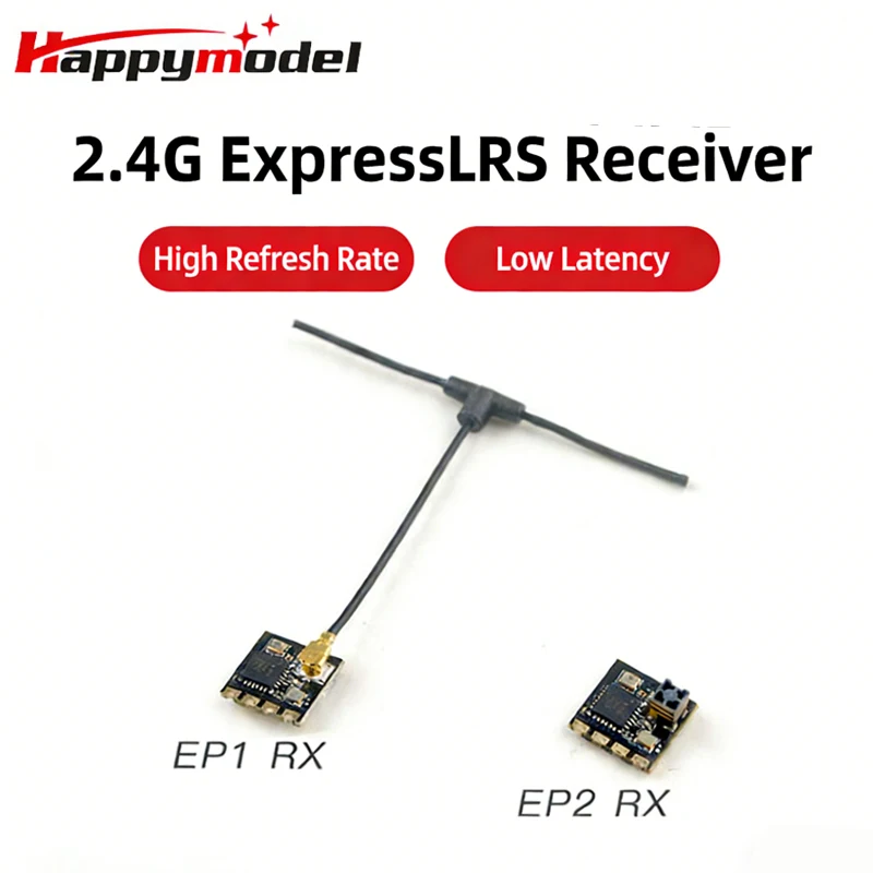 

HappyModel EP1 EP2 ExpressLRS Nano Receiver Telemetry 2.4G 500Hz WiFi Update SX1280 for FPV Drone RC Racing Long Range DIY Kit