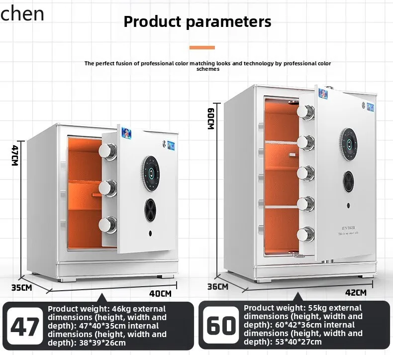 

QZT Home Anti-Theft Small Fingerprint WiFi Safe Office Document Storage All-Steel Anti-Theft Wall-Mounted Safe
