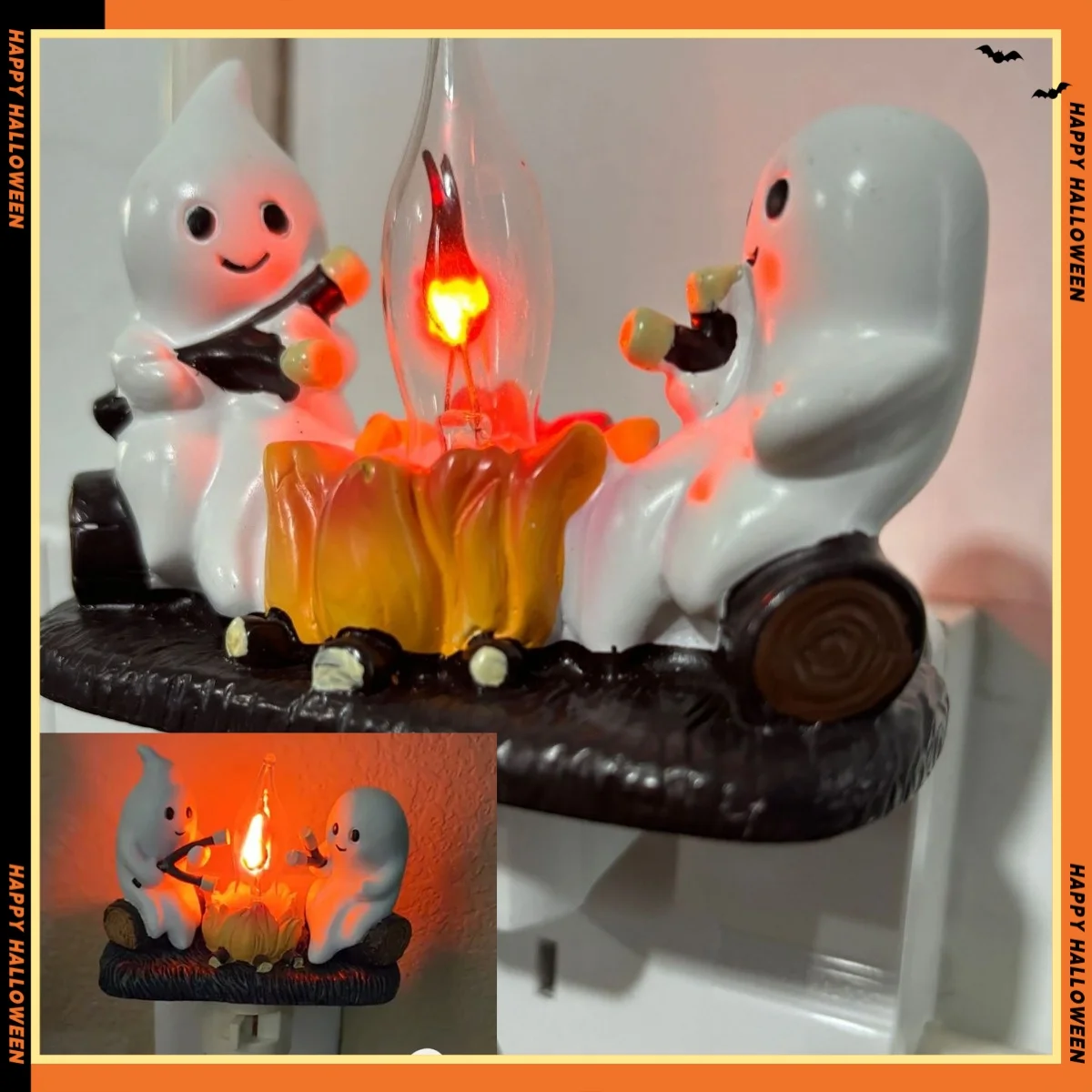 Easter Decoration GHOSTS ROASTING CAMPFIRES MORES Chost Design Lamp Halloween Home Decorations