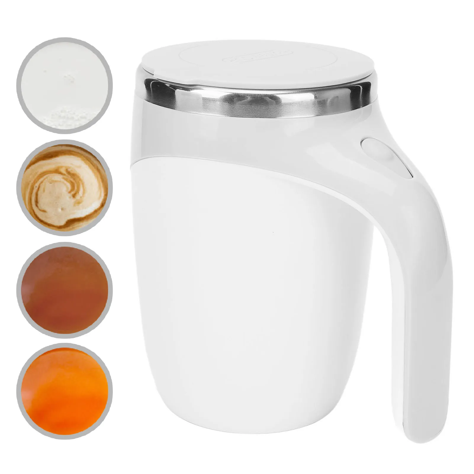 

D2 Self Stirring Mug Electric Magnetic Rotating Mixing Cup Automatic Metal Cup for Coffee Milk Rotating Electric Milk Coffee Cup