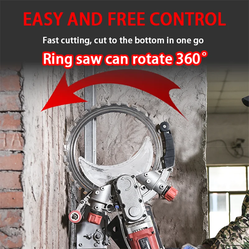 Soporte automático para máquina cortadora de riel guía de sierra de anillo de hormigón, sistema de riel de aleación Universal para corte de paredes y pisos
