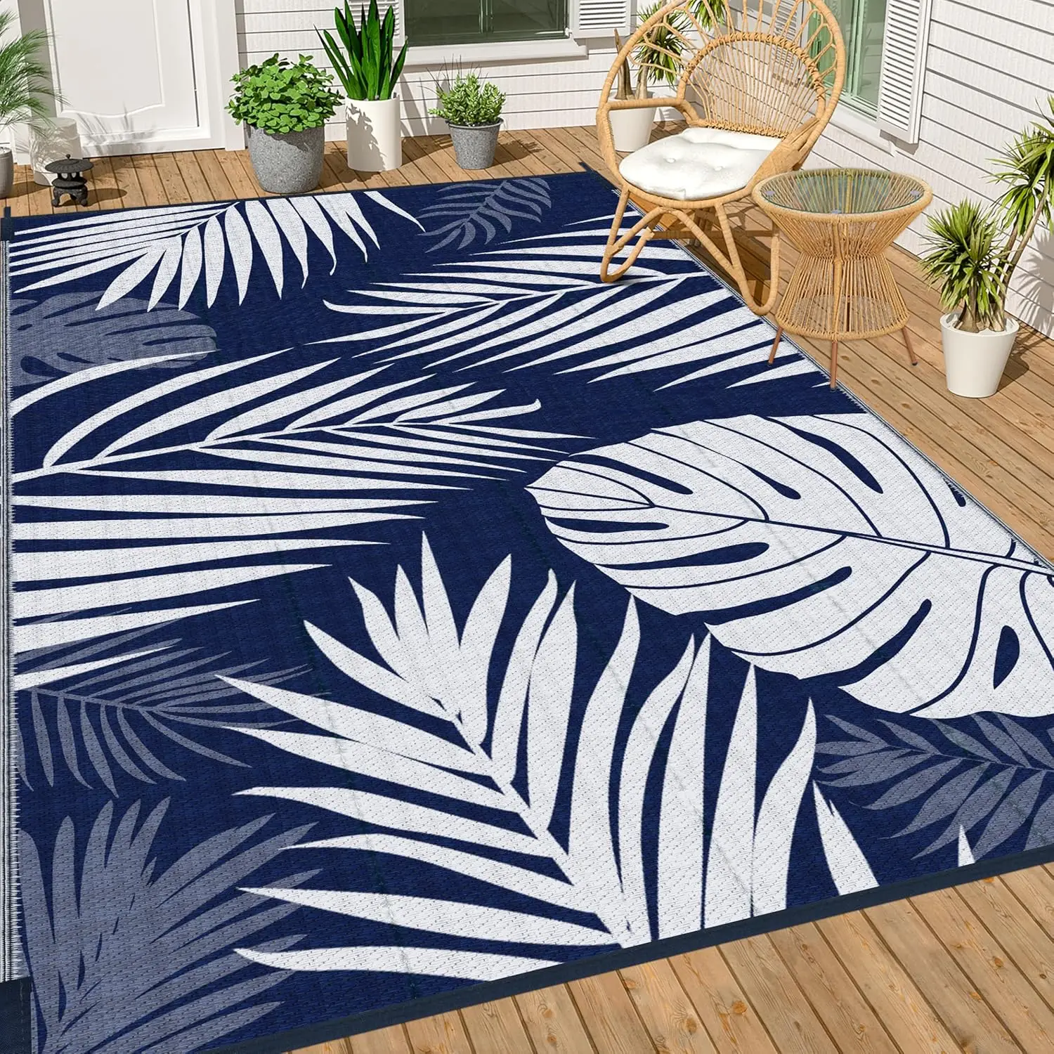 

Reversible Mats, Outdoor Rug for Patio, Waterproof Carpet, Plastic Straw Rug for Indoor Outdoor, Floor Mat&Rug for RV Porch C