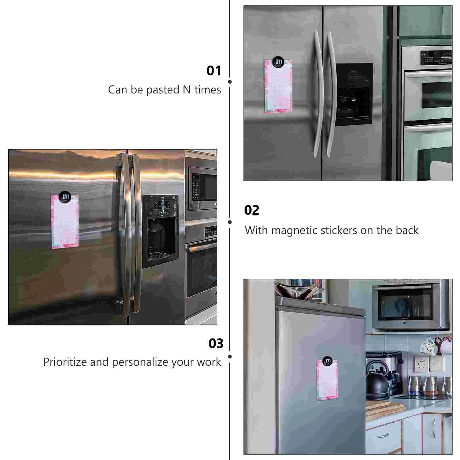 Notatniki Magnetyczne karteczki samoprzylepne Wiadomość Lodówka Etykieta na notatki Naklejka Lodówka Samoprzylepna notatka