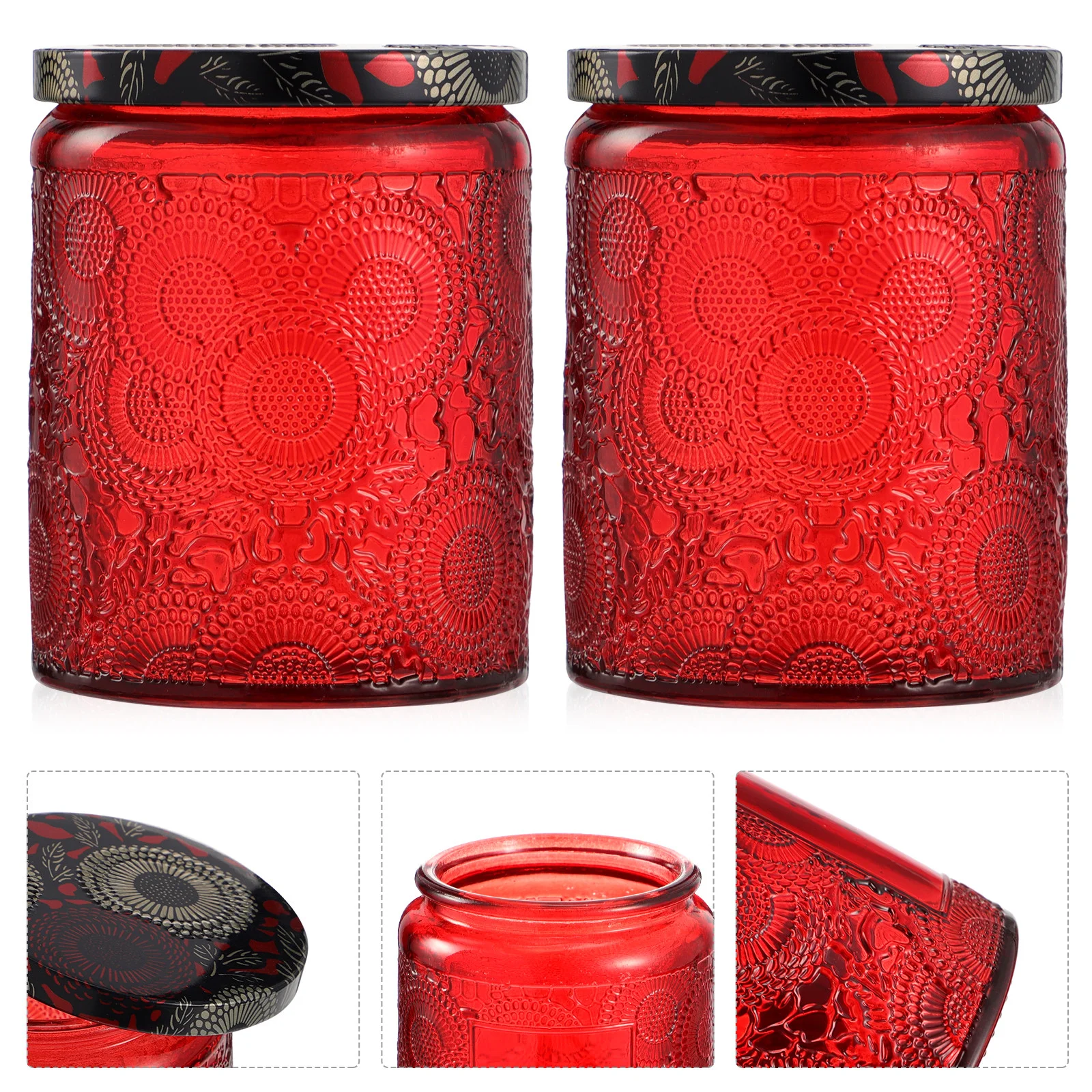 

Cup Storage Aromatherapy Jar Glass Container Scented Tin Making DIY Candy