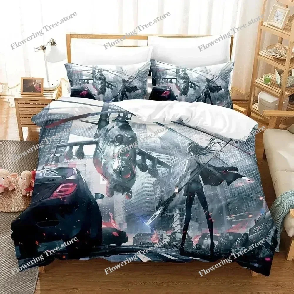 

Kawaii Anime Arknights Bedding Set Single Twin Full Queen King Size Bed Set Aldult Kid Bedroom Duvetcover Sets 3D Bed Sheet Set0