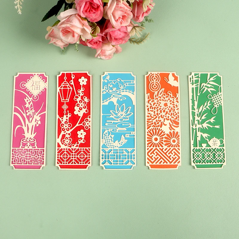 DUOFEN METAL CUTTING DIES Asian Japanese Chinese bamboo chrysanthemum art new year 2025 for DIY papercraft projects Scrapbook