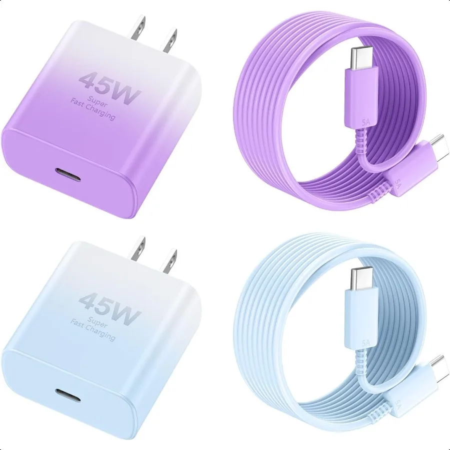 

Зарядное устройство для телефона 16 Pro Max, быстрая зарядка, 45 Вт, USB C, iPhone 16 er, блок быстрого зарядного устройства с длинным зарядным кабелем типа C длиной 10 футов, шнур для