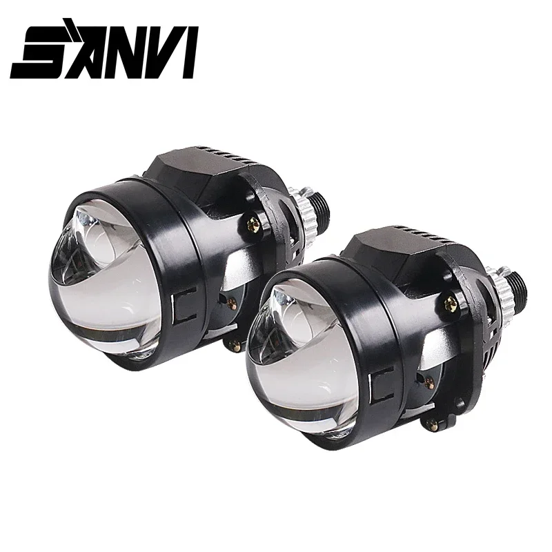 

SANVI Car 2.5 Inch 94W Bi LED Projector Lens Angel Eyes Hyperboloid Matrix Lens Headlights LED Auxiliary Lights H4 H7 9005 9006