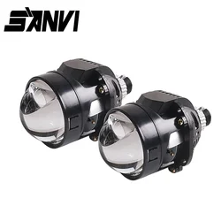 Sanvi Car 2.5'' Bi LED Lenses Hyperboloid Projector Headlights 12V 94W With Angel Eye Mask For H4 H7 9005 9006 Car Accessories
