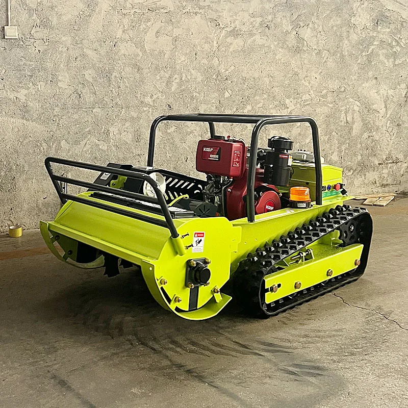 

Customized Electric-start Remote Control Lawn Mower Mini Rc Robot Lawn Mower With Snow Plow Attachments