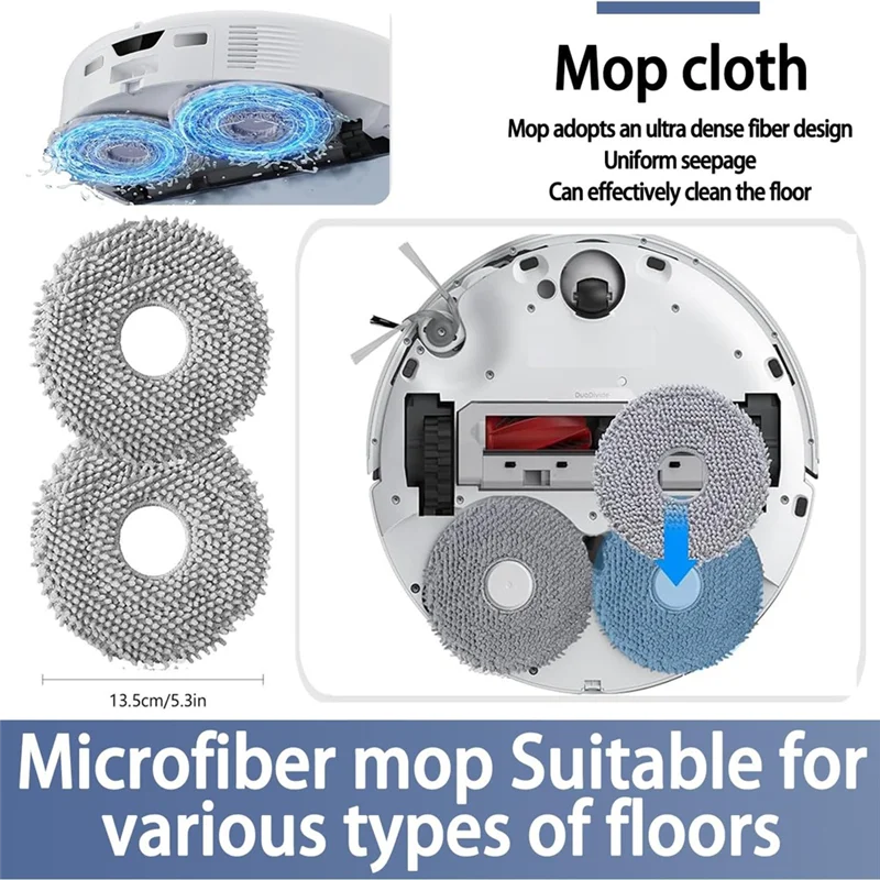 THIVN-Compatible For Roborock Saros 10R /S9 Maxv Slim Spare Parts Main Side Brush Filter Mop Dust Bag Accessories Consumables