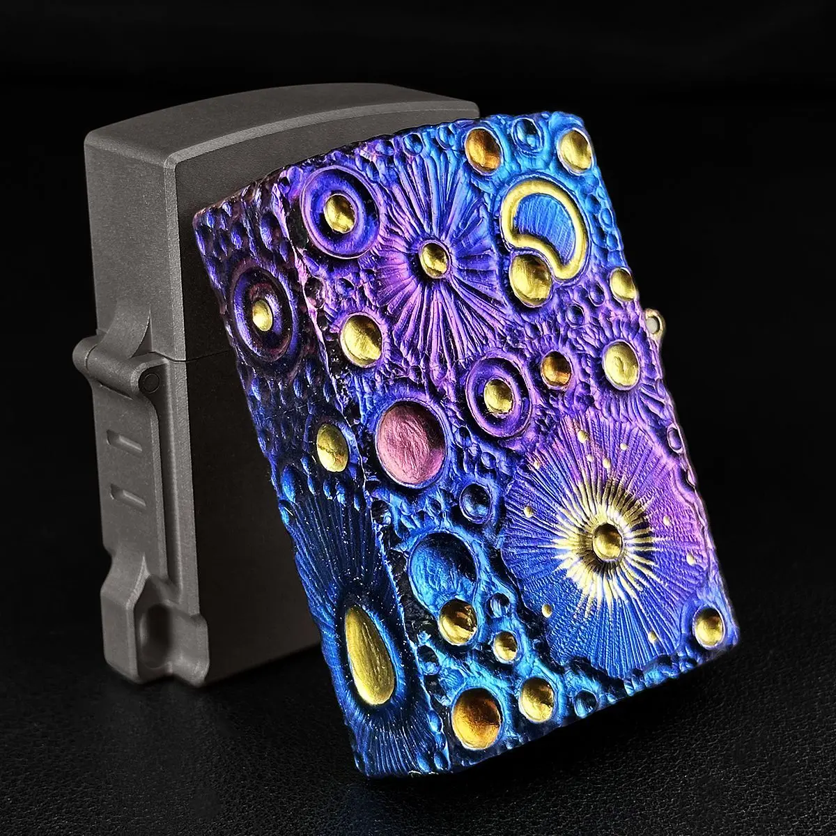 Titanium alloy aviation grade vintage fuel lighter, vintage windproof handmade lighter, collectible gift, smoking accessory
