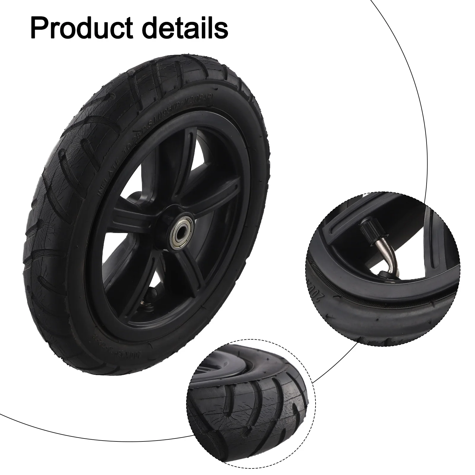 Winter Driving Hollow Wheel Design Pneumatic Tire High Performance Scooter Wheel 203*35mm Pressure Distribution Design
