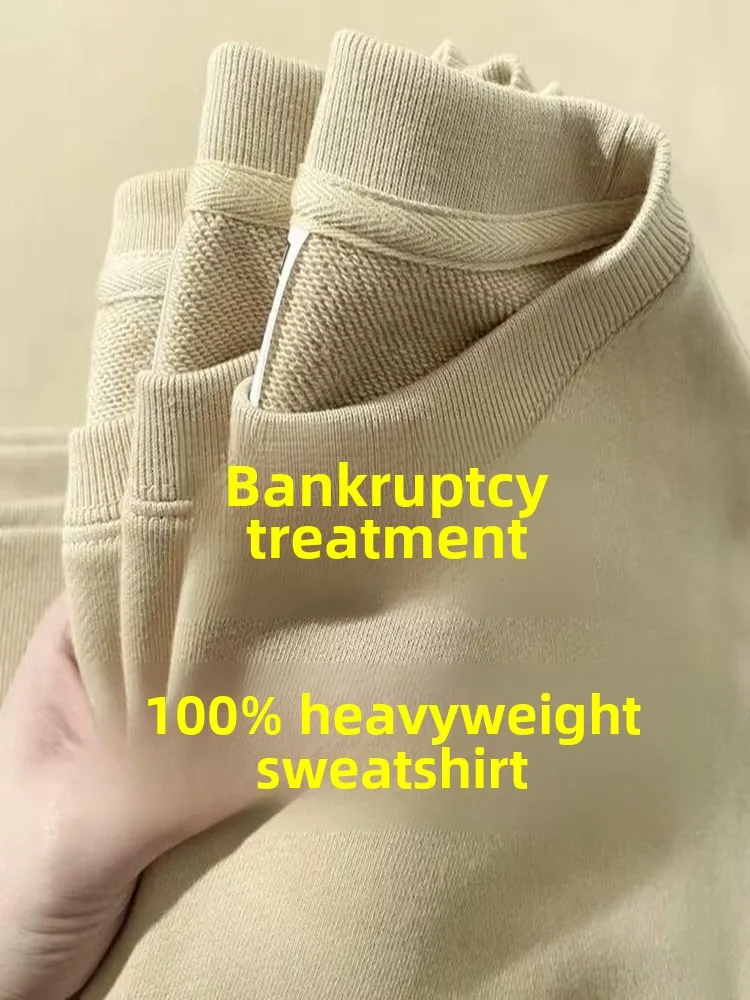 Unisex 100% Cotton Hoodie Long Sleeve round Neck Loose Fit  Color Base Layer Spring Autumn Winter New Arrival
