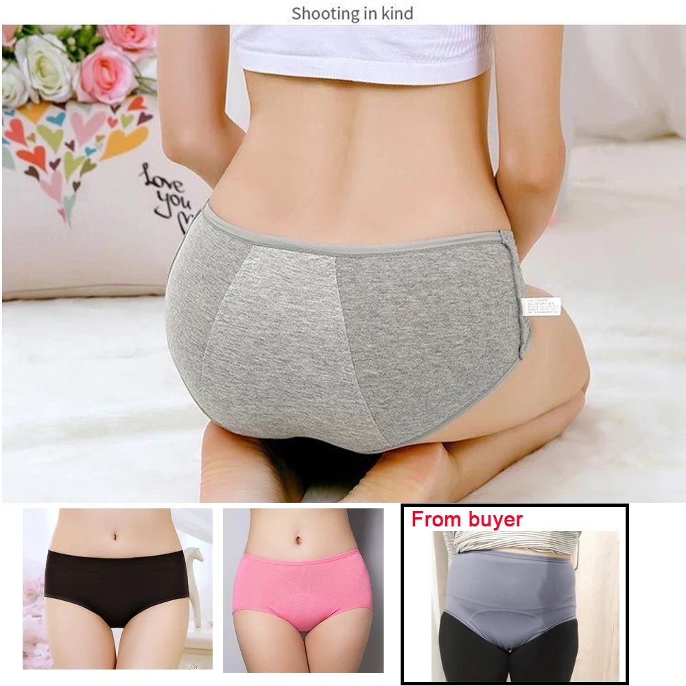 5Pcs Leak Proof Menstrual Panties Women Cotton Comfort Incontinence Briefs Female Period Physiological Underwear Plus Size 8XL