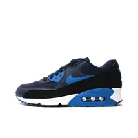 Nike Air Max 90 Women's Black Blue Breathable Retro Waffle Shoes Non-slip Shock-absorbing Casual Shoes 616730-401