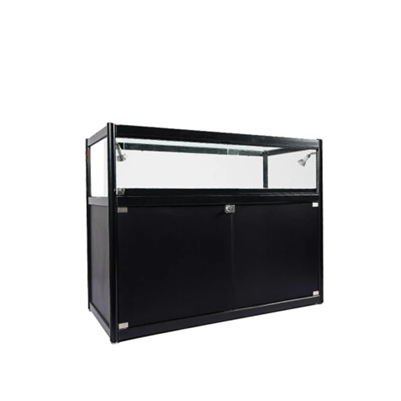 Custom.Lockable Simple Easy Assembled Gold Metal Frame Mobile Phone Counter Display Cabinet