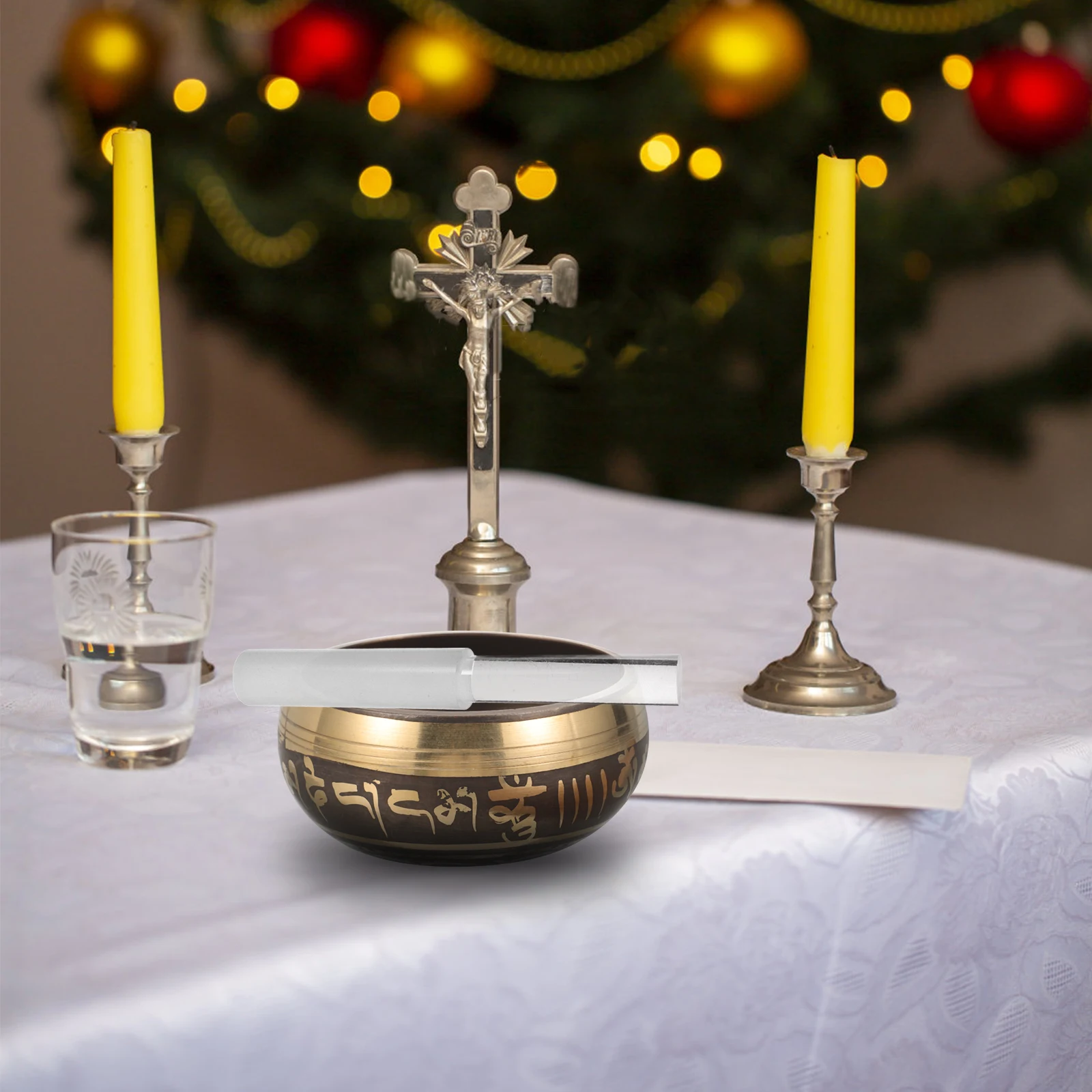 

Acrylic Buddha Sound Bowl Mallet Singing Bowl Striker Lightweight Durable Clear Sound Accessory Acrylic Stick Knocking Rod