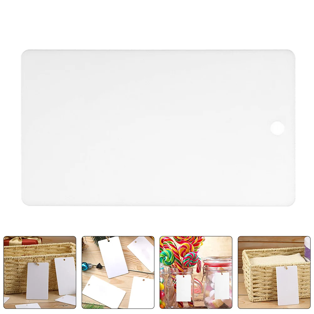 

32pcs Label Organizer Box Blank Tags With String For Pantry Baskets Clothing Hang Labels Reusable Plastic Tags Storage Office