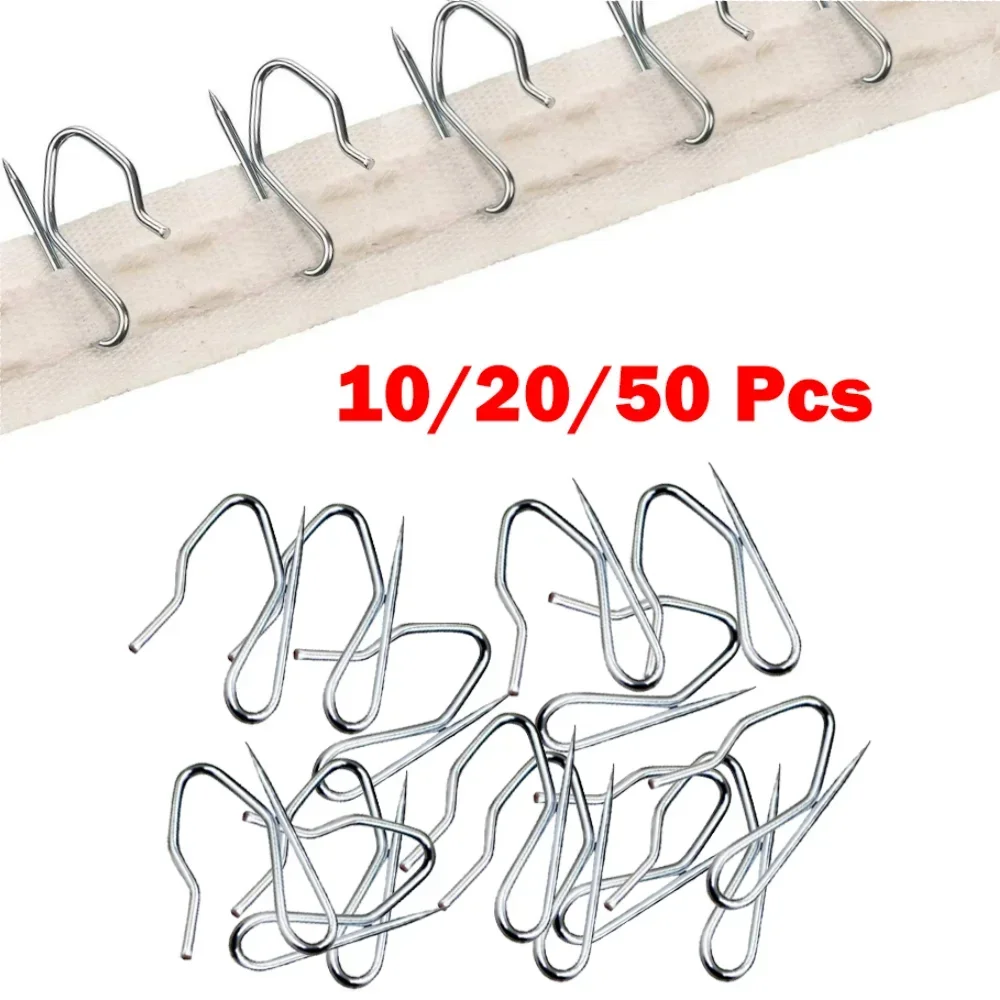 10/20/50Pcs Hooks CUrtain S Hook Metal Pin Curtain Home Window Curtain Shades Shutters Brackets Dressing Hardware Accessories